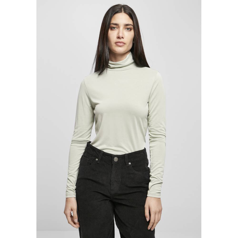 Urban Classics - Modal Turtleneck Top à manches longues - Vert